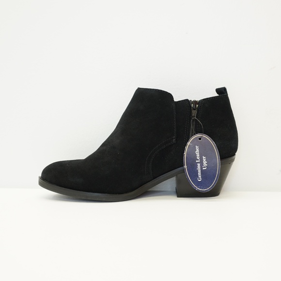 White Mountain Ankle Boot Bootie Black Suede 9M - Picture 2 of 8